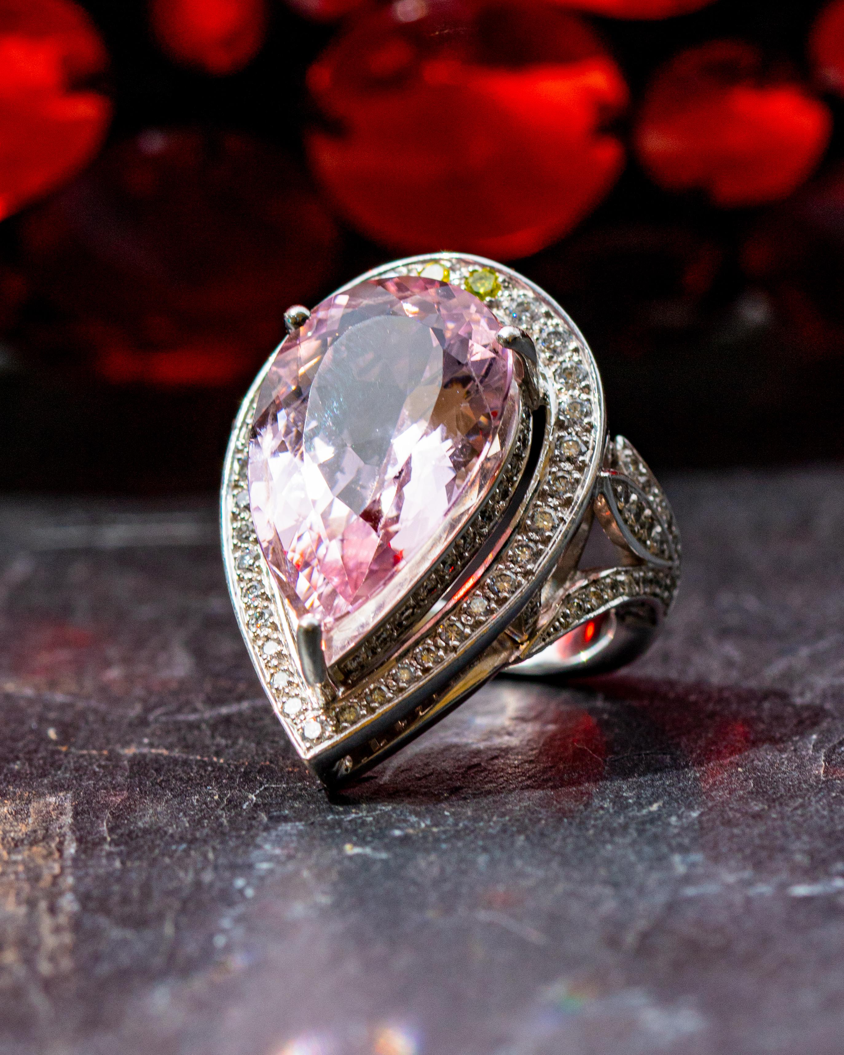 Pink Morganite Ring In Excellent Condition In Chipping Campden, GB