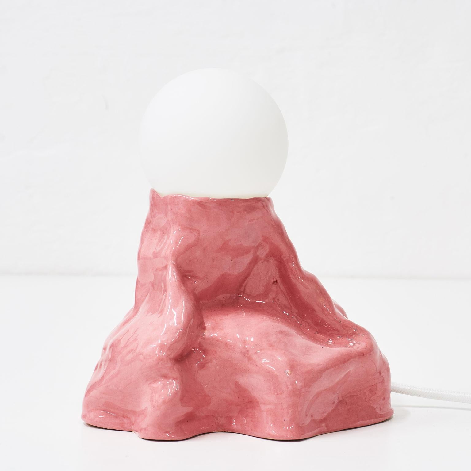 Pink Moutain Lamp by Siup Studio
Dimensions: D10 x W14 x H19 cm
Materials: glass and ceramics.

All our lamps can be wired according to each country. If sold to the USA it will be wired for the USA for instance.

Siup is a small design studio