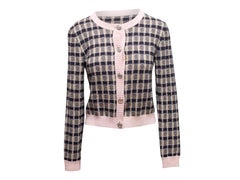 Pink & Multicolor Chanel Cashmere-Blend Patterned Cardigan
