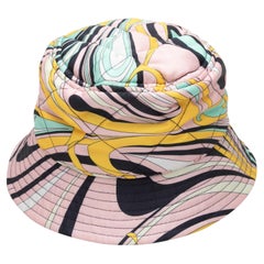 Pink & Multicolor Emilio Pucci Abstract Print Bucket Hat Size 1