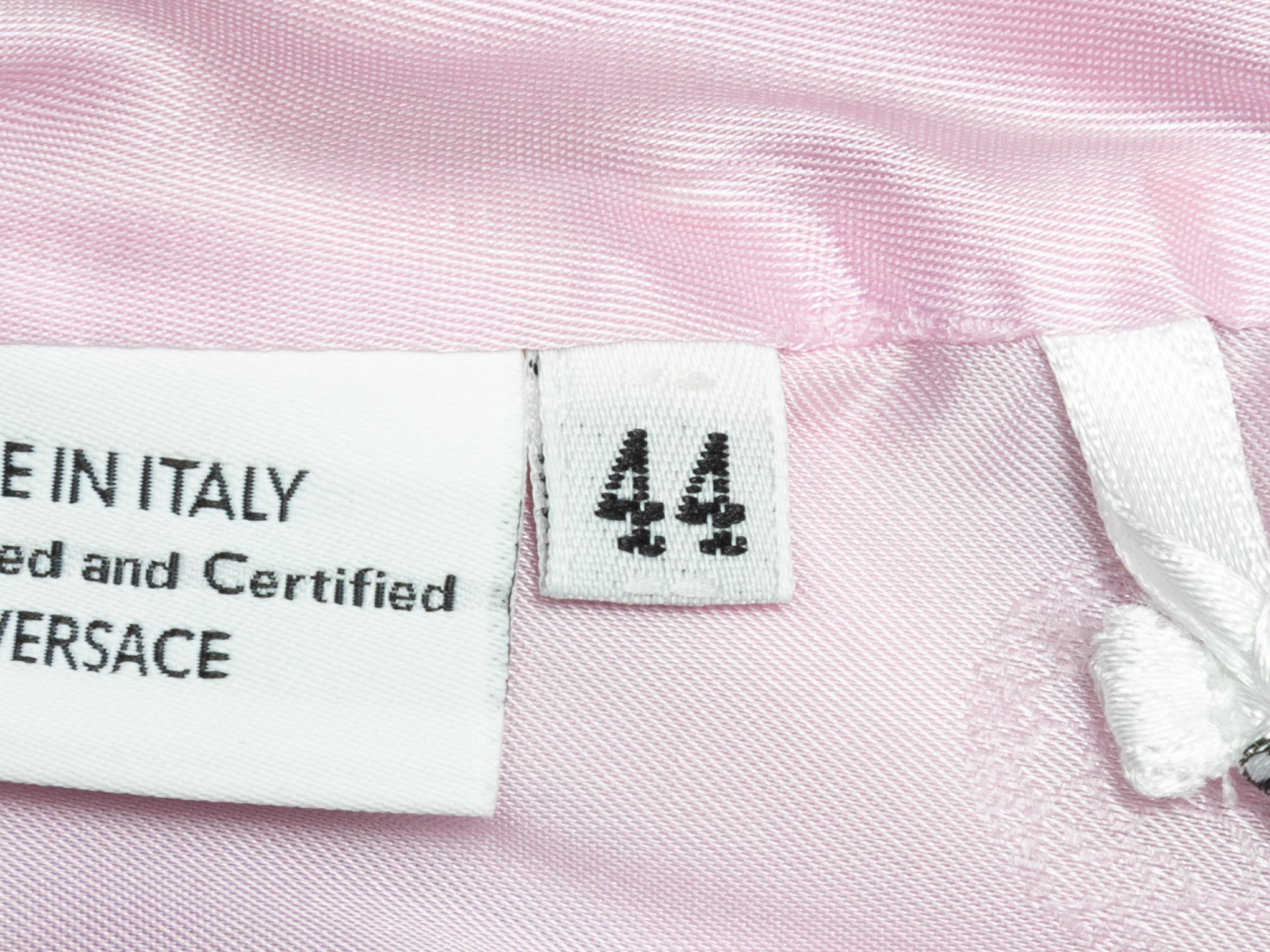 Pink & Multicolor Versace Abstract Floral Print Sleeveless Dress 1