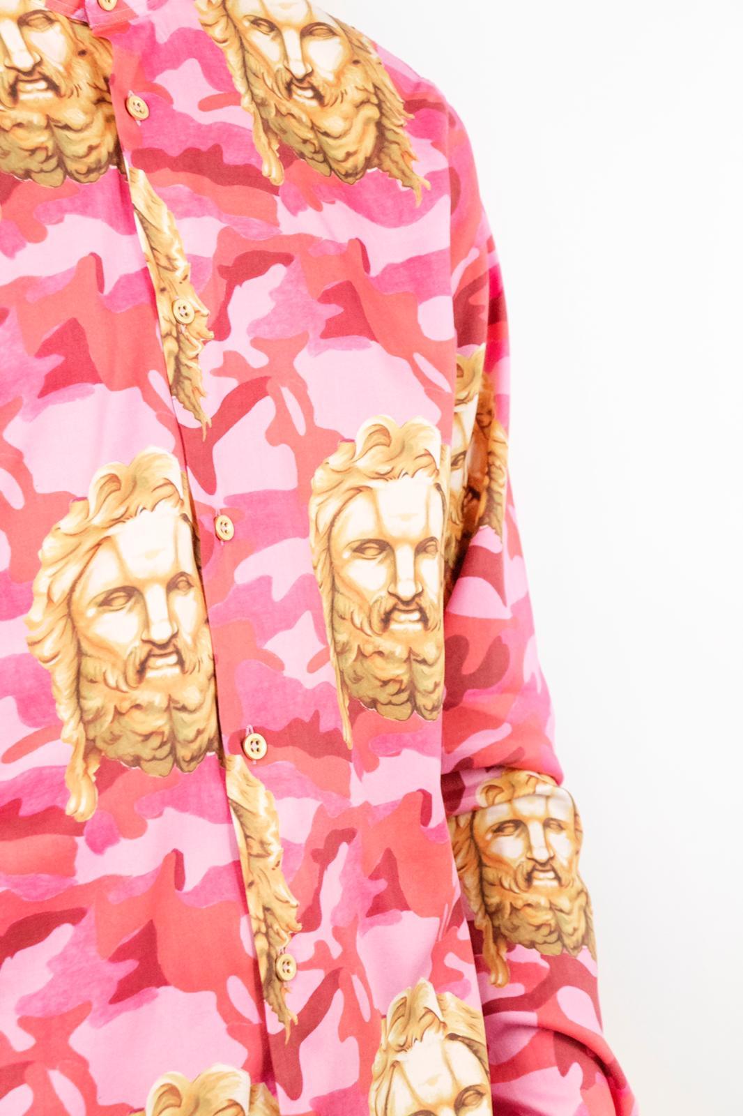 Pink multicoloured Zeus shirt NWOT In New Condition In Capri, IT