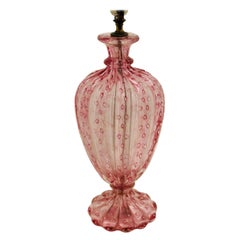 Pink Murano Barovier Italian Glass Table Lamp