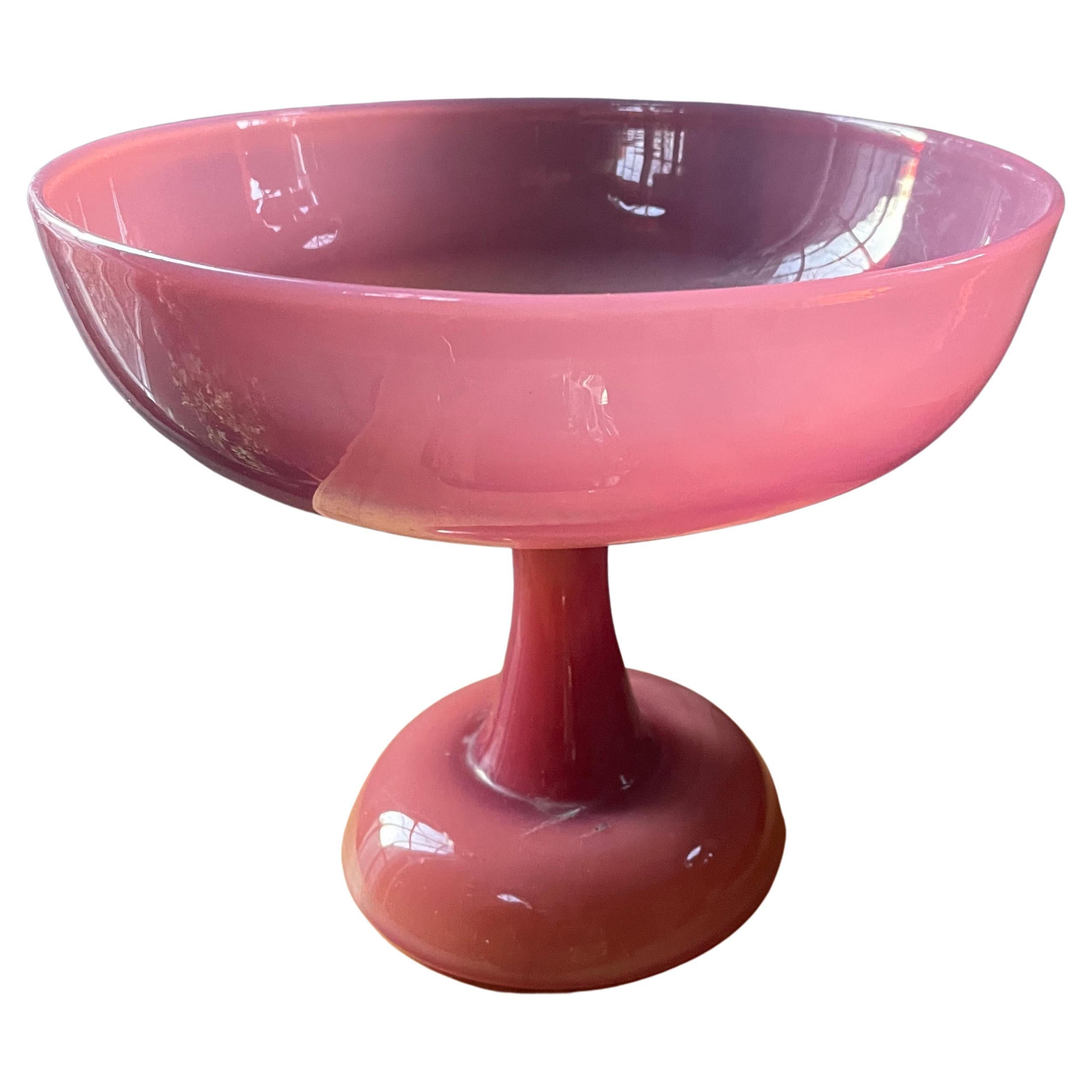 Pink Murano Coup Centerpiece