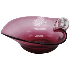 Pink Murano Dish, circa 1950