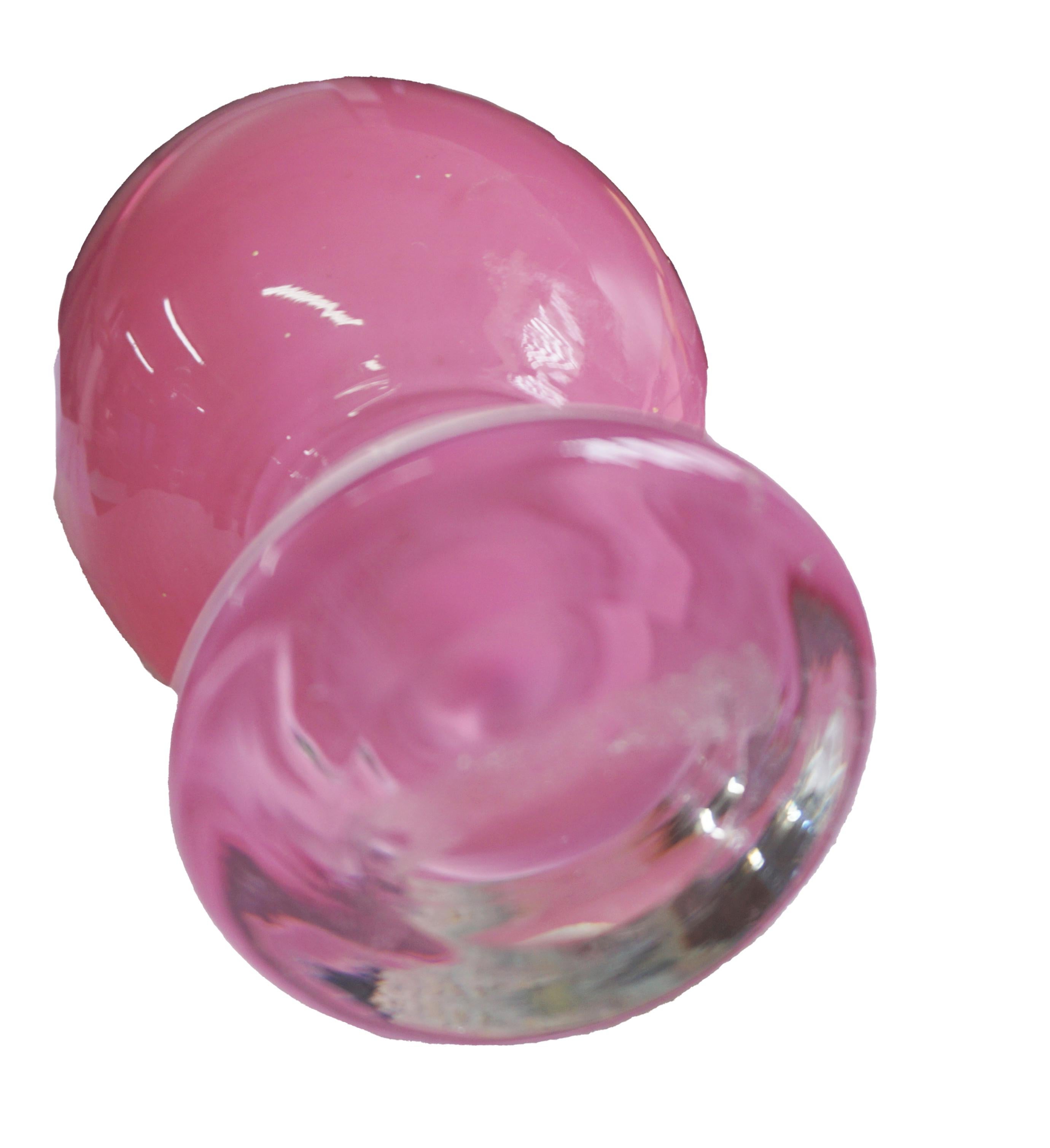 Mid-20th Century Mid Century Pink Murano Glass Bud Vase For Sale