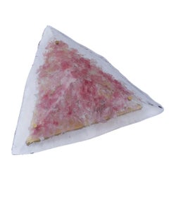 Grande plafoniera/applique triangolare anni ’70 in vetro di Murano