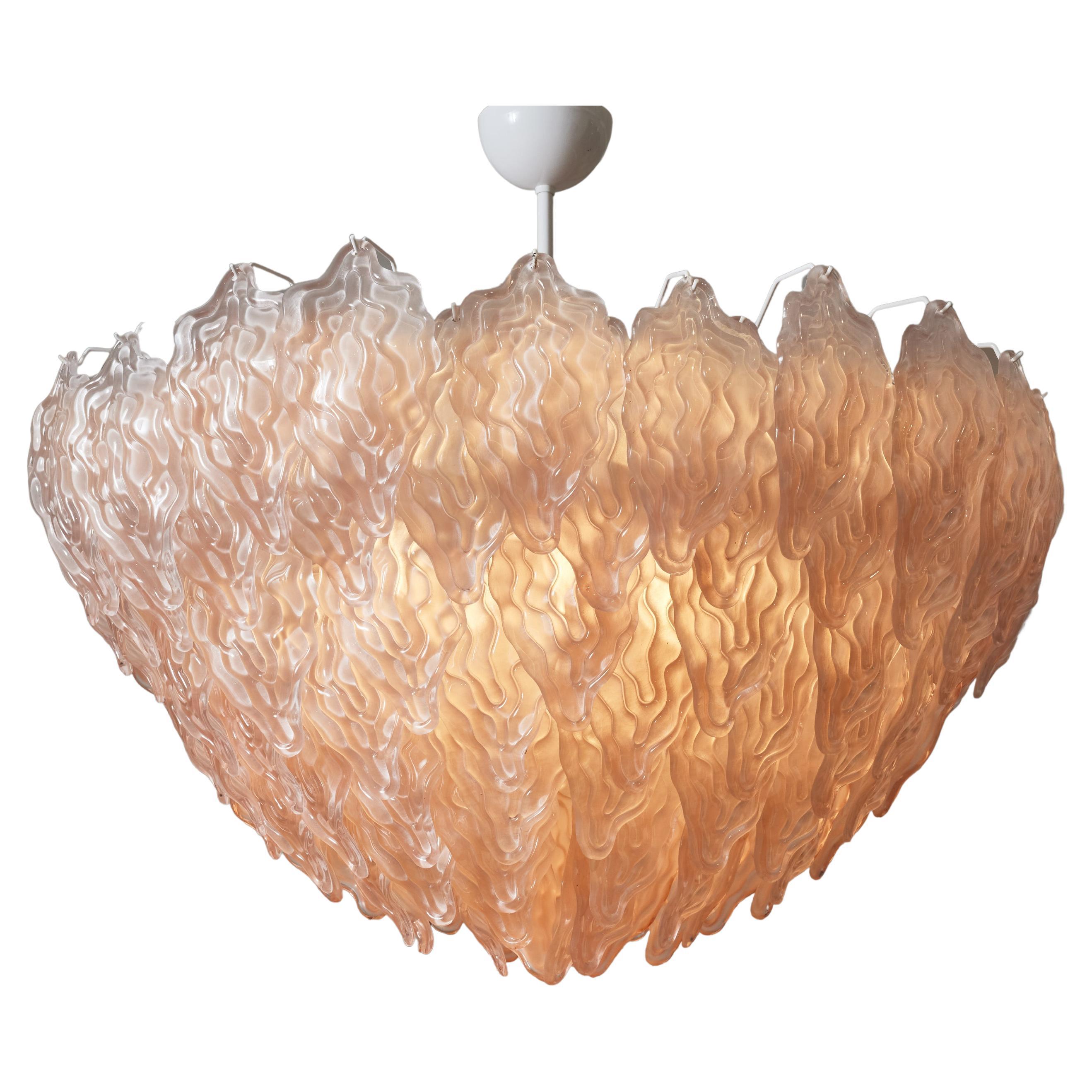 Pink Murano Glass Chandelier by Studio Glustin