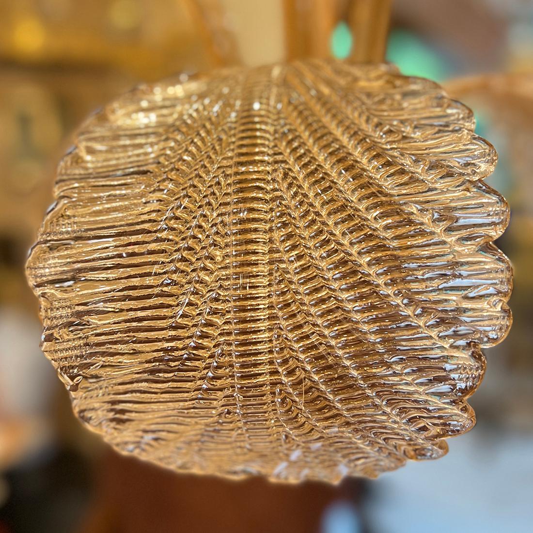 Lampadario in vetro di Murano rosa In condizioni buone in vendita a New York, NY