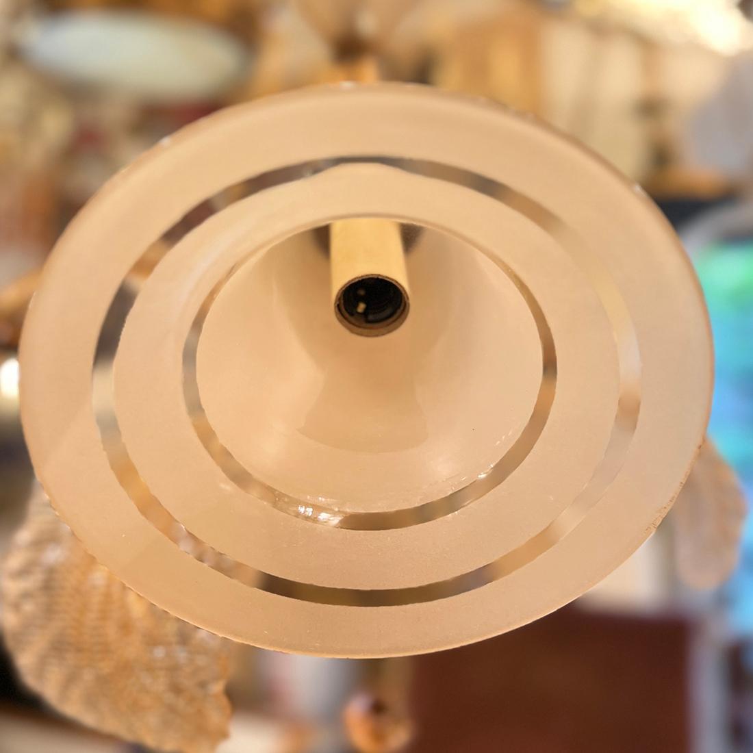 Vetro Lampadario in vetro di Murano rosa in vendita