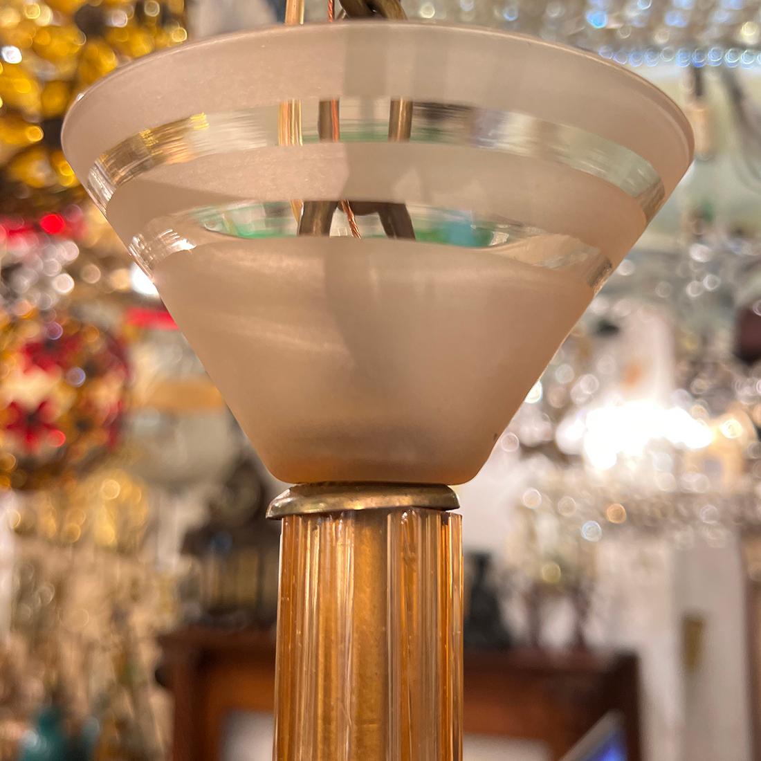 Lampadario in vetro di Murano rosa in vendita 3