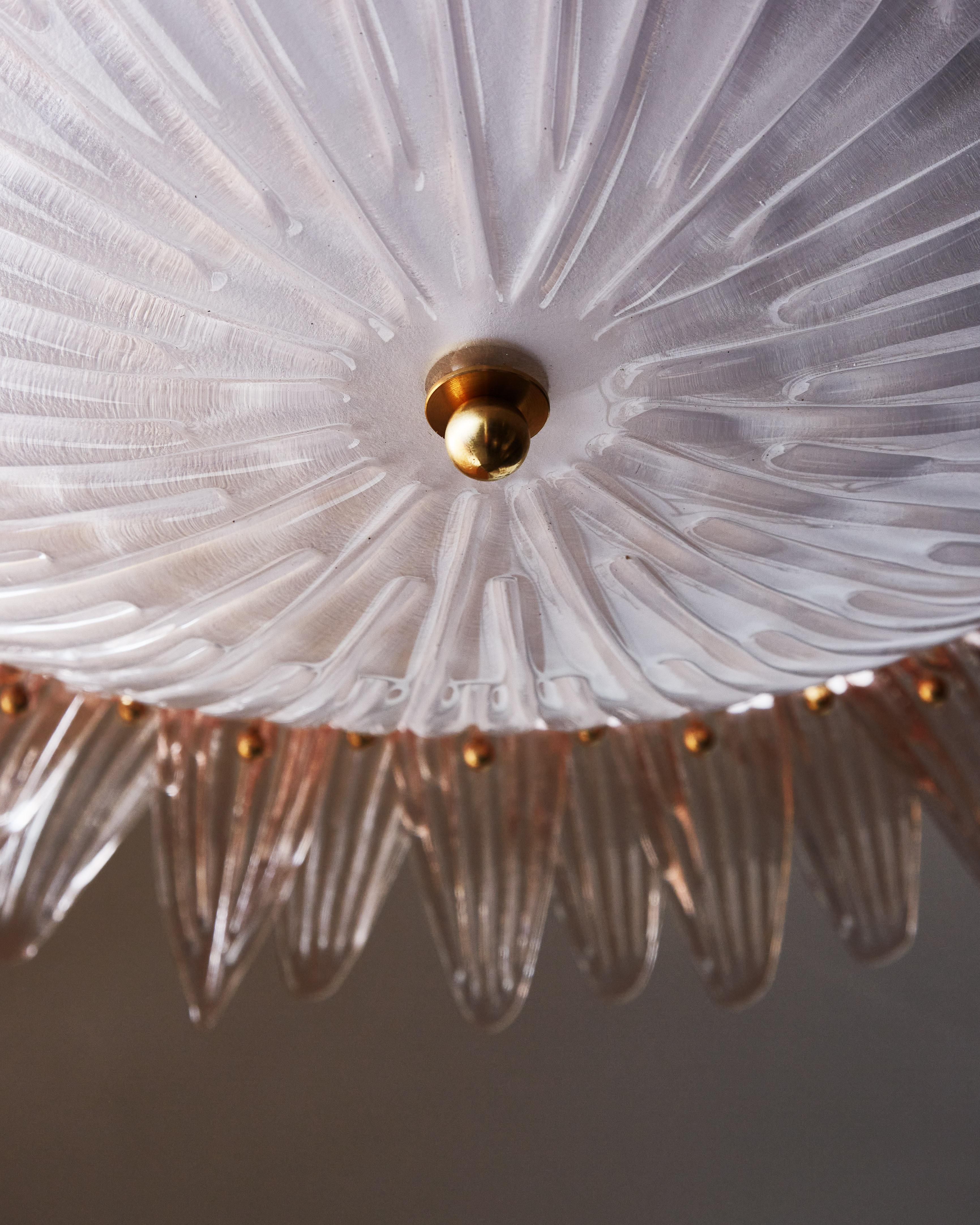 Pink Murano Glass Flush Mount In New Condition For Sale In Saint-Ouen, IDF