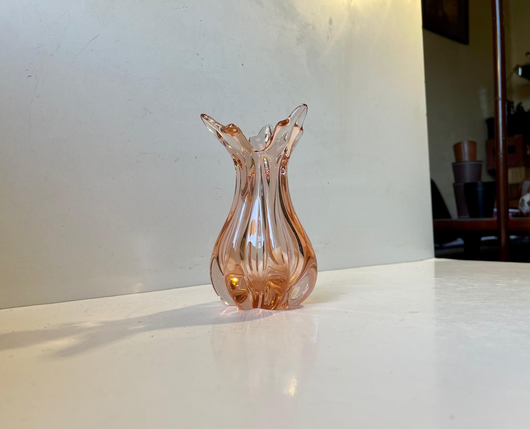 Mid-Century moderno Vetro di Murano rosa di Seguso, anni '60 in vendita