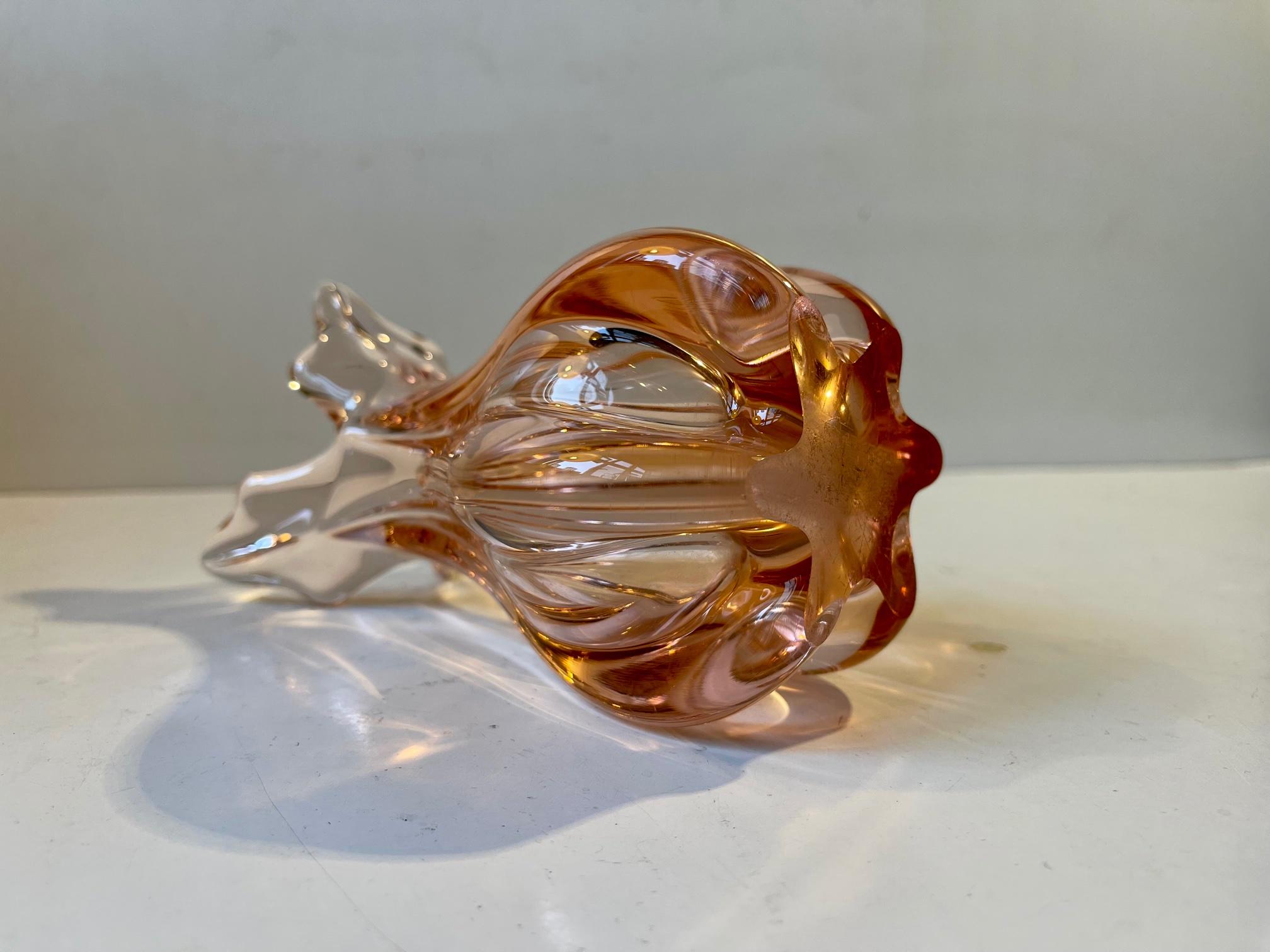 Blown Glass Pink Murano Glass from Seguso, 1960s For Sale