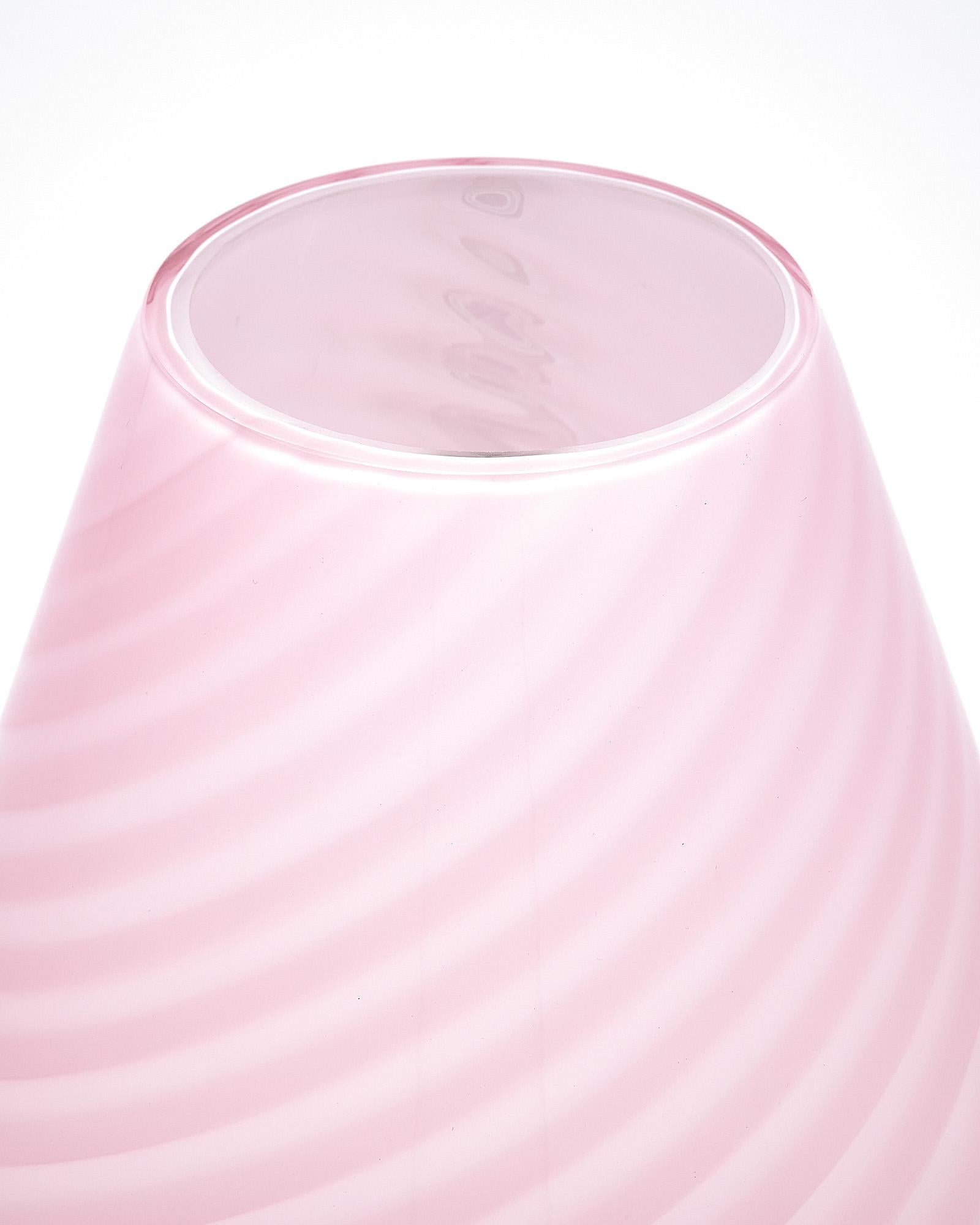 Italian Pink Murano Glass “Fungo” Lamp For Sale
