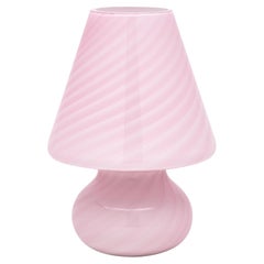 Lampada "Fungo" in vetro di Murano rosa