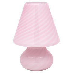 Retro Pink Murano Glass “Fungo” Lamp