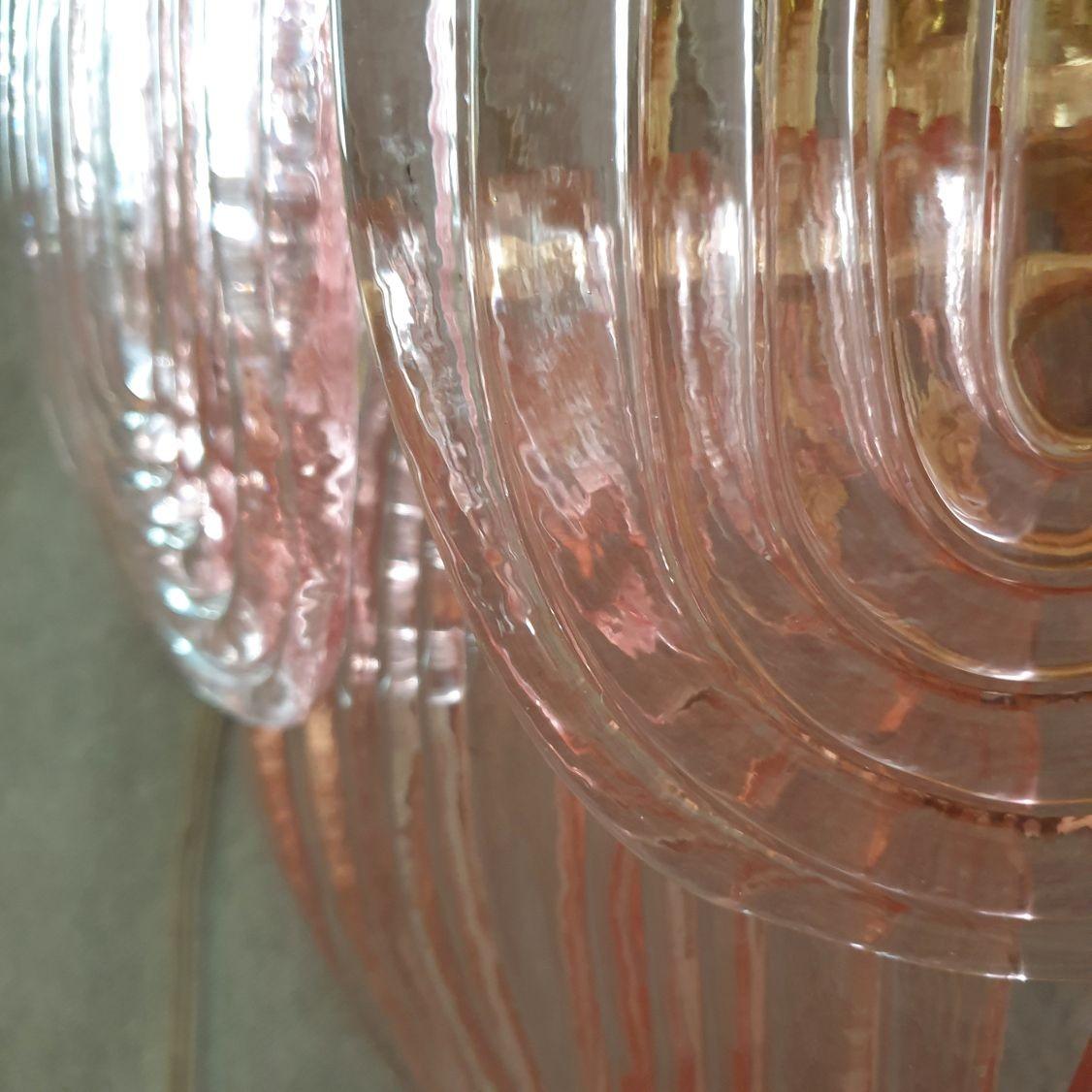 Pink Murano glass sconces - a pair For Sale 2