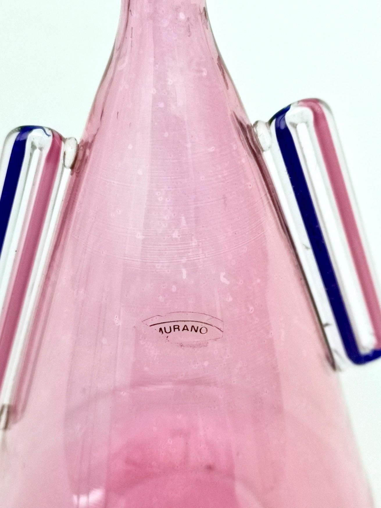 Pink Murano Glass Perfume Bottle, Italy, 1980s  1