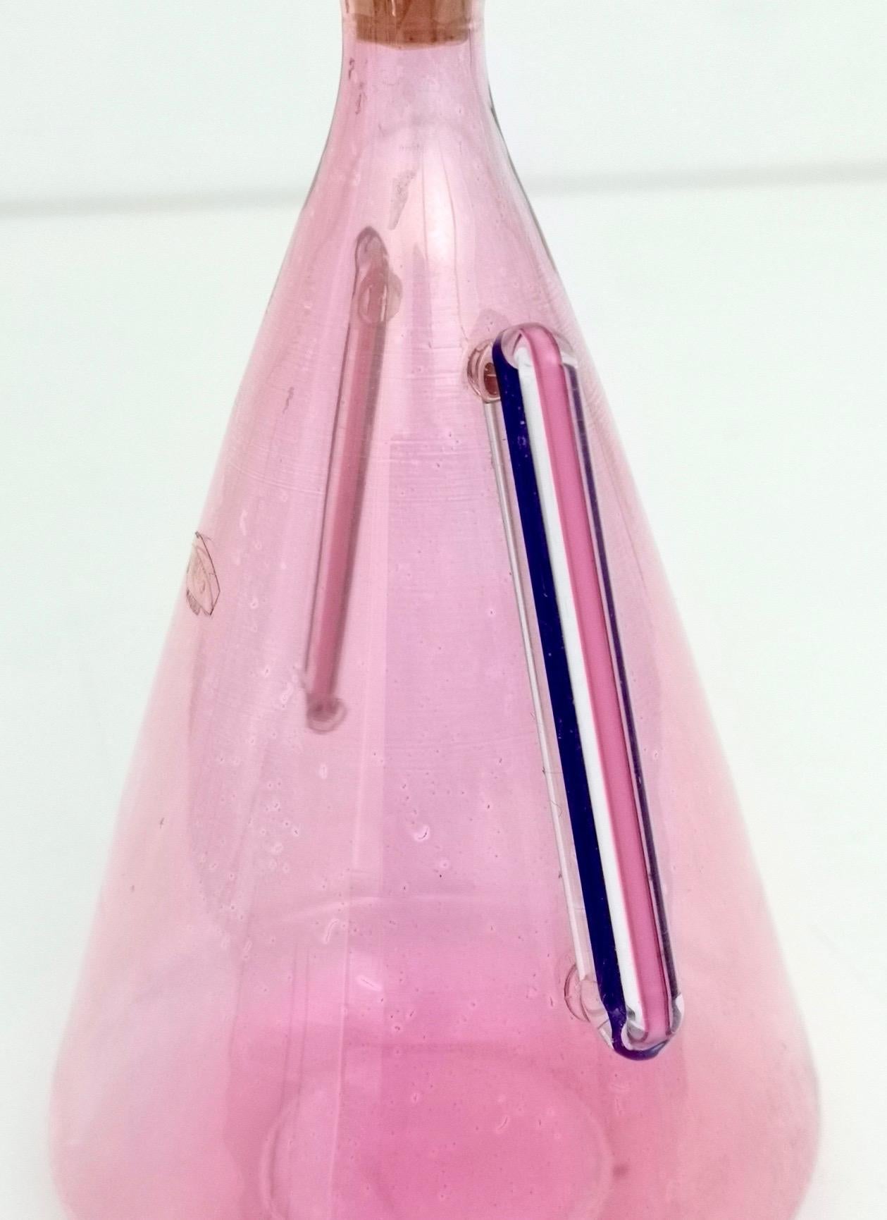 Pink Murano Glass Perfume Bottle, Italy, 1980s  3