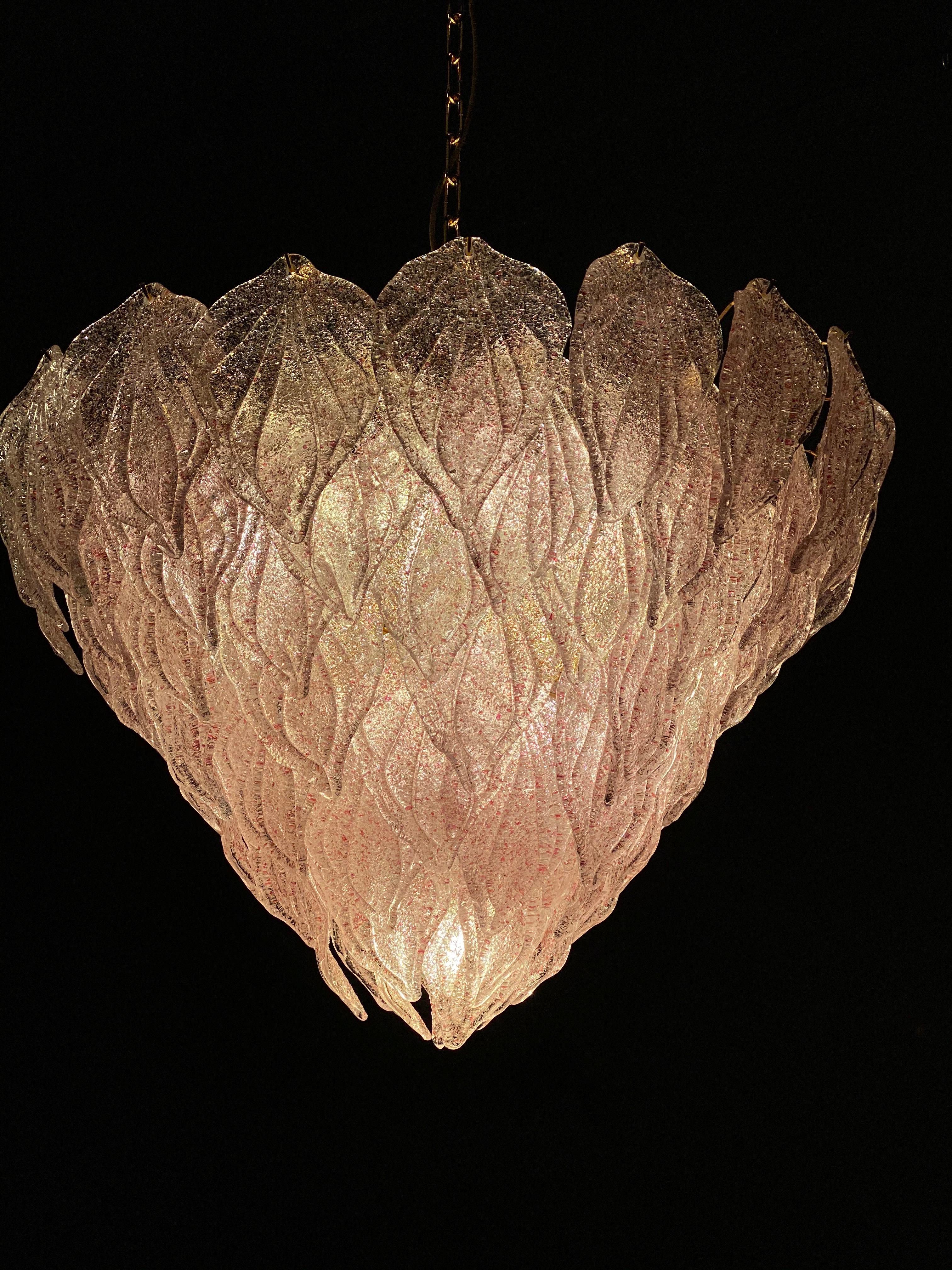 Pink Murano Glass Polar Chandelier, Italy, 1970s For Sale 3