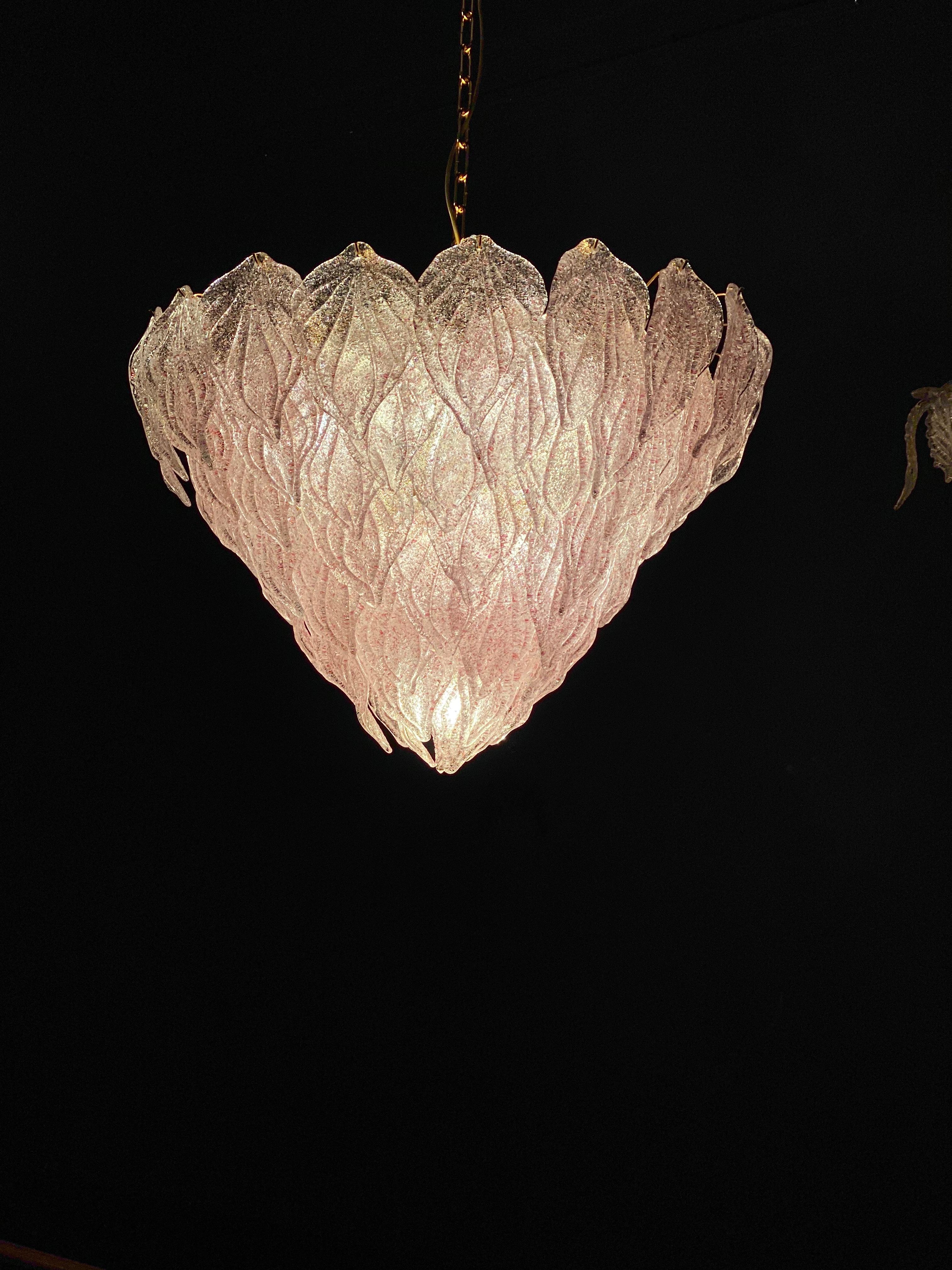 Pink Murano Glass Polar Chandelier, Italy, 1970s For Sale 5