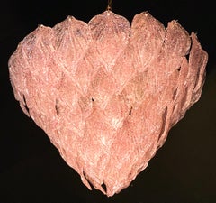 Pink Murano Glass Polar Chandelier, Italy, 1970s