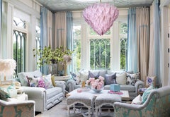 Pink Murano Glass Polar Chandelier, Italy, 1970s