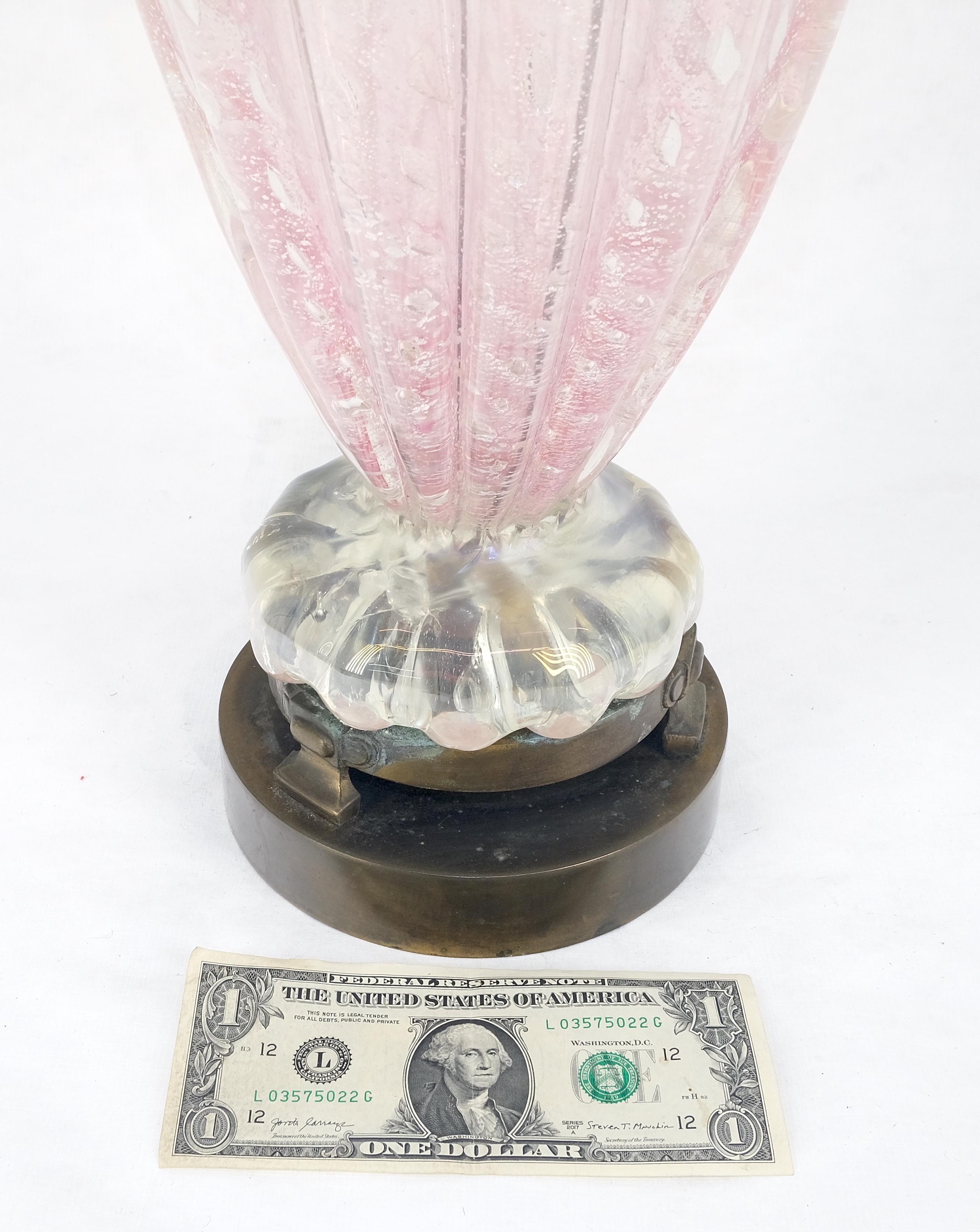 Pink Murano Glass Vase Shape Table Lamp (Moderne der Mitte des Jahrhunderts) im Angebot