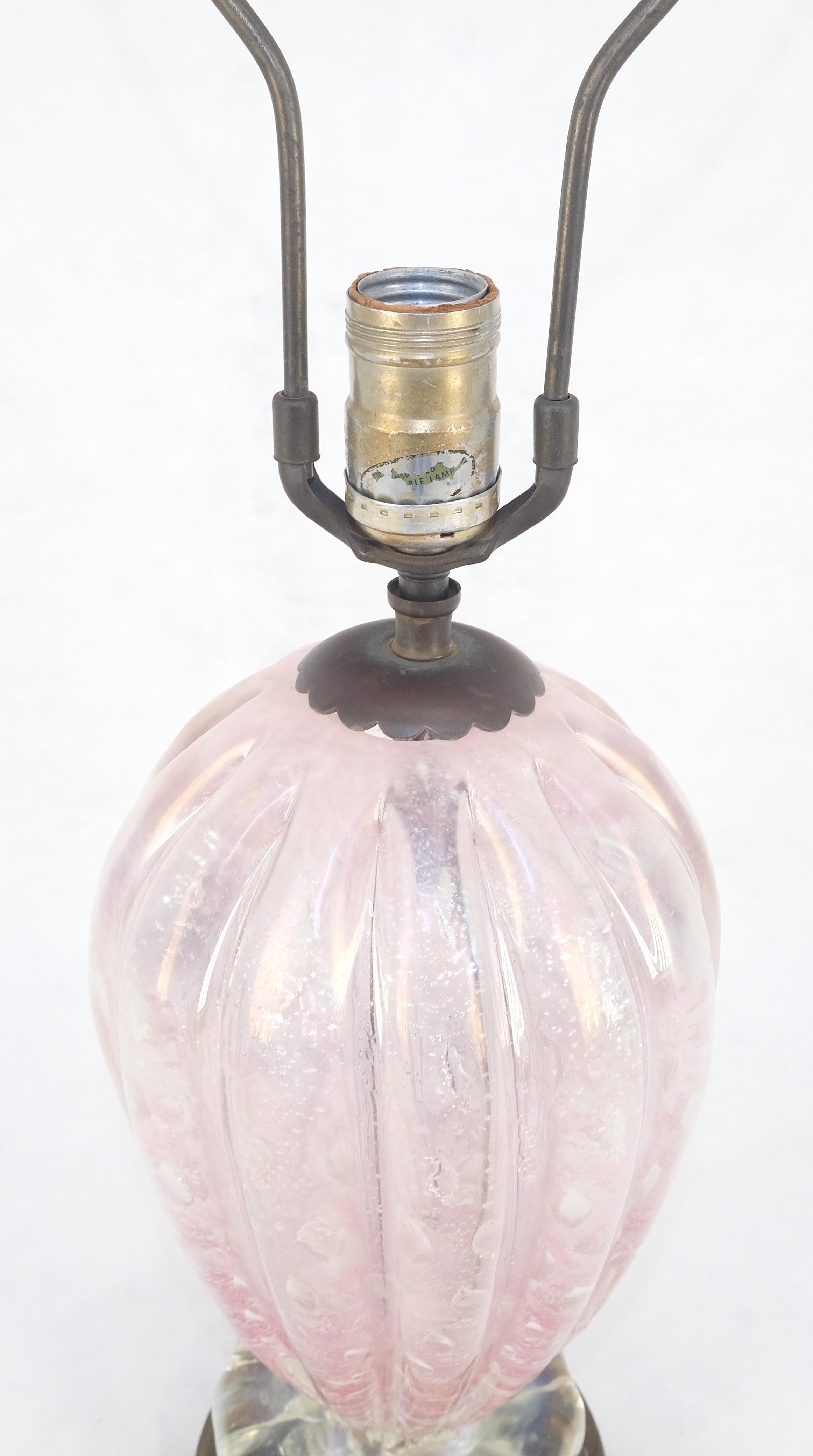 Pink Murano Glass Vase Shape Table Lamp (Italienisch) im Angebot