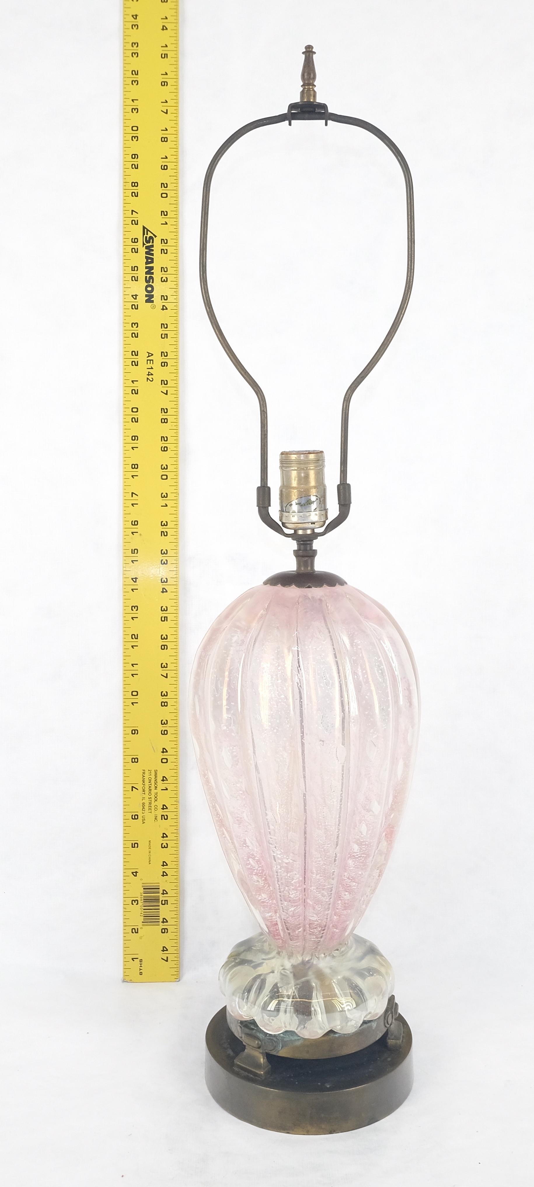 Pink Murano Glass Vase Shape Table Lamp (Muranoglas) im Angebot