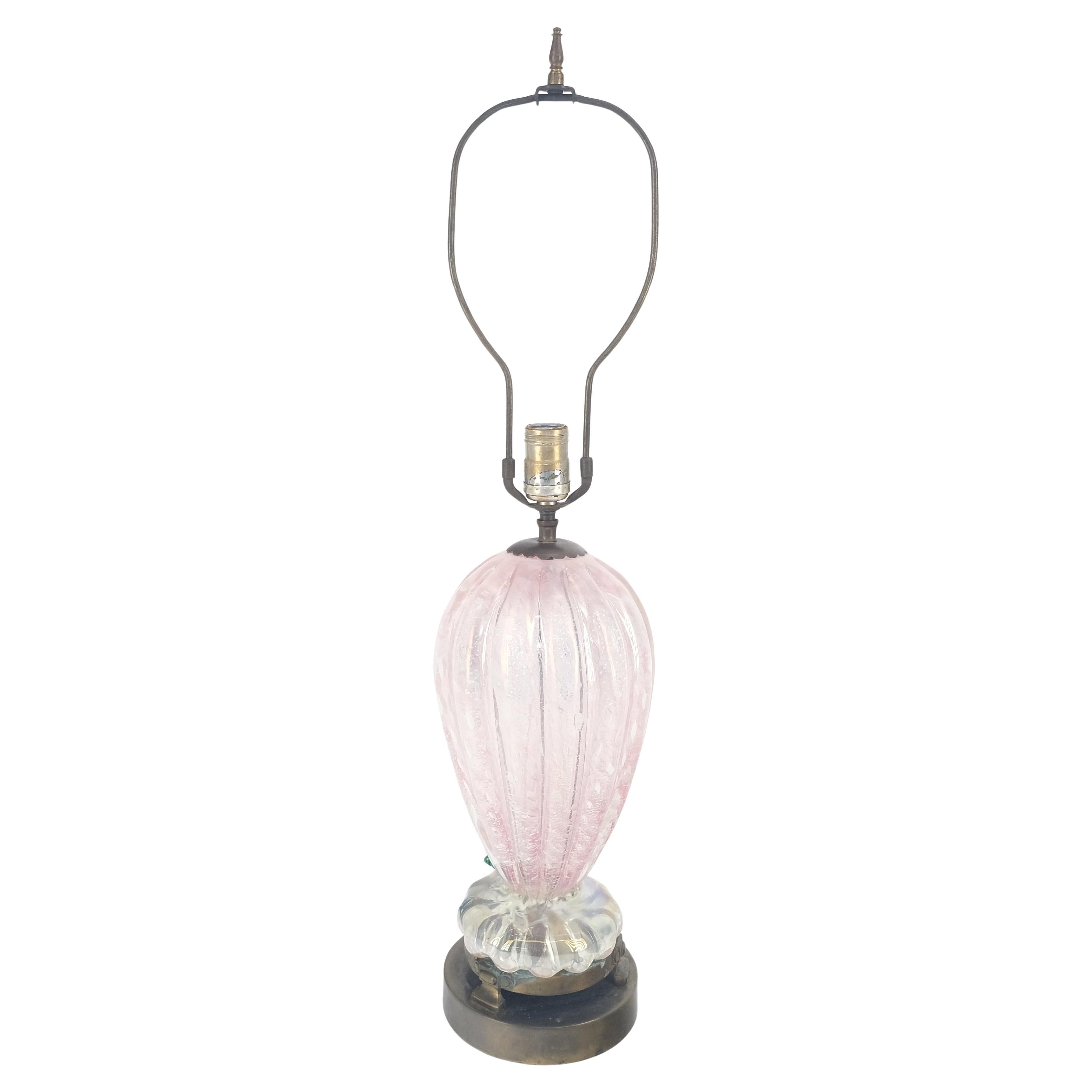Pink Murano Glass Vase Shape Table Lamp