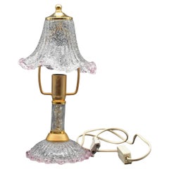 Pink Murano Glass Vintage Table Lamp, 1980s