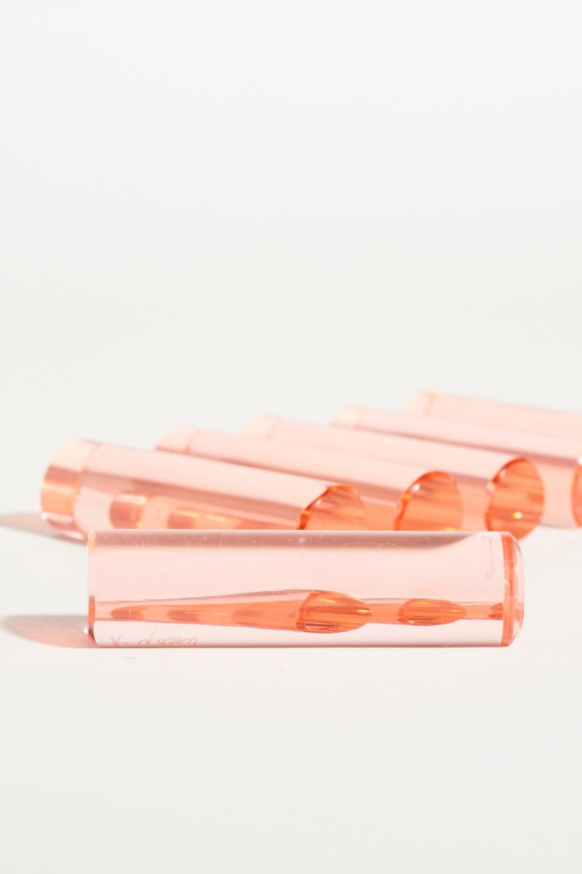 Contemporary Pink Murano Knife Rests, Set of Six