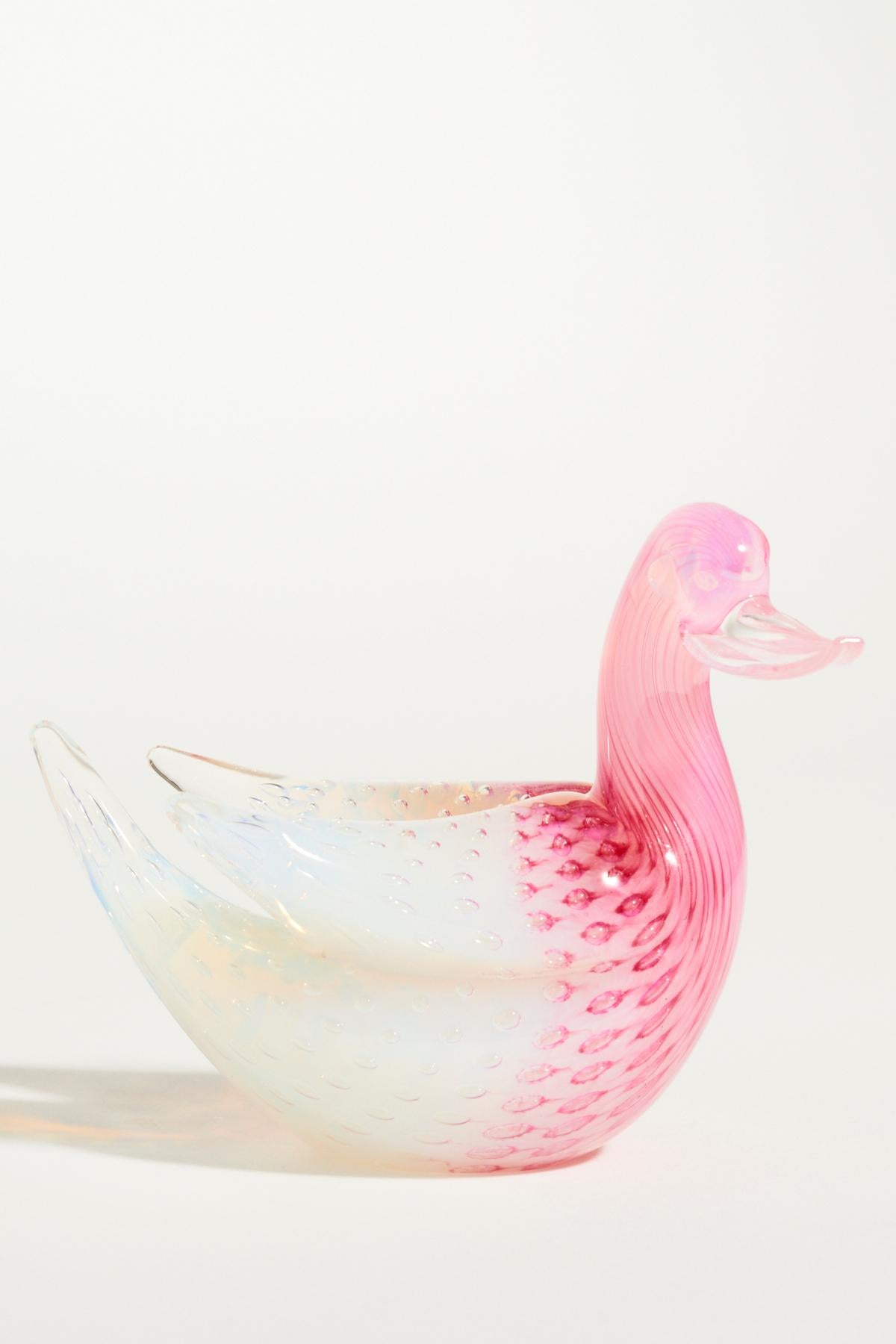 Mid-20th Century Pink Murano Swan