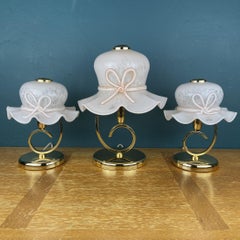 Pink Murano Table Lamp Italy 1980s Woman's Hat Murano Lamp