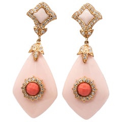 Boucles d'oreilles en pierres naturelles roses Cristina Sabatini