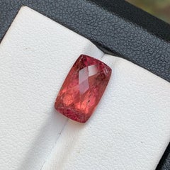 Pink Natural Rubellite Tourmaline Ring Loose Gemstone 4.35 Ct Checkerboard Cut