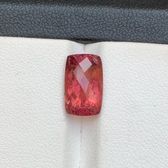 Pink Natural Rubellite Tourmaline Ring Loose Gemstone 4.35 Ct Checkerboard Cut
