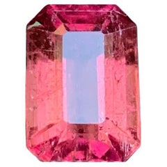 Pink Natural Rubellite Tourmaline Ring Loose Gemstone 4.45 Ct Emerald Cut-Jewel