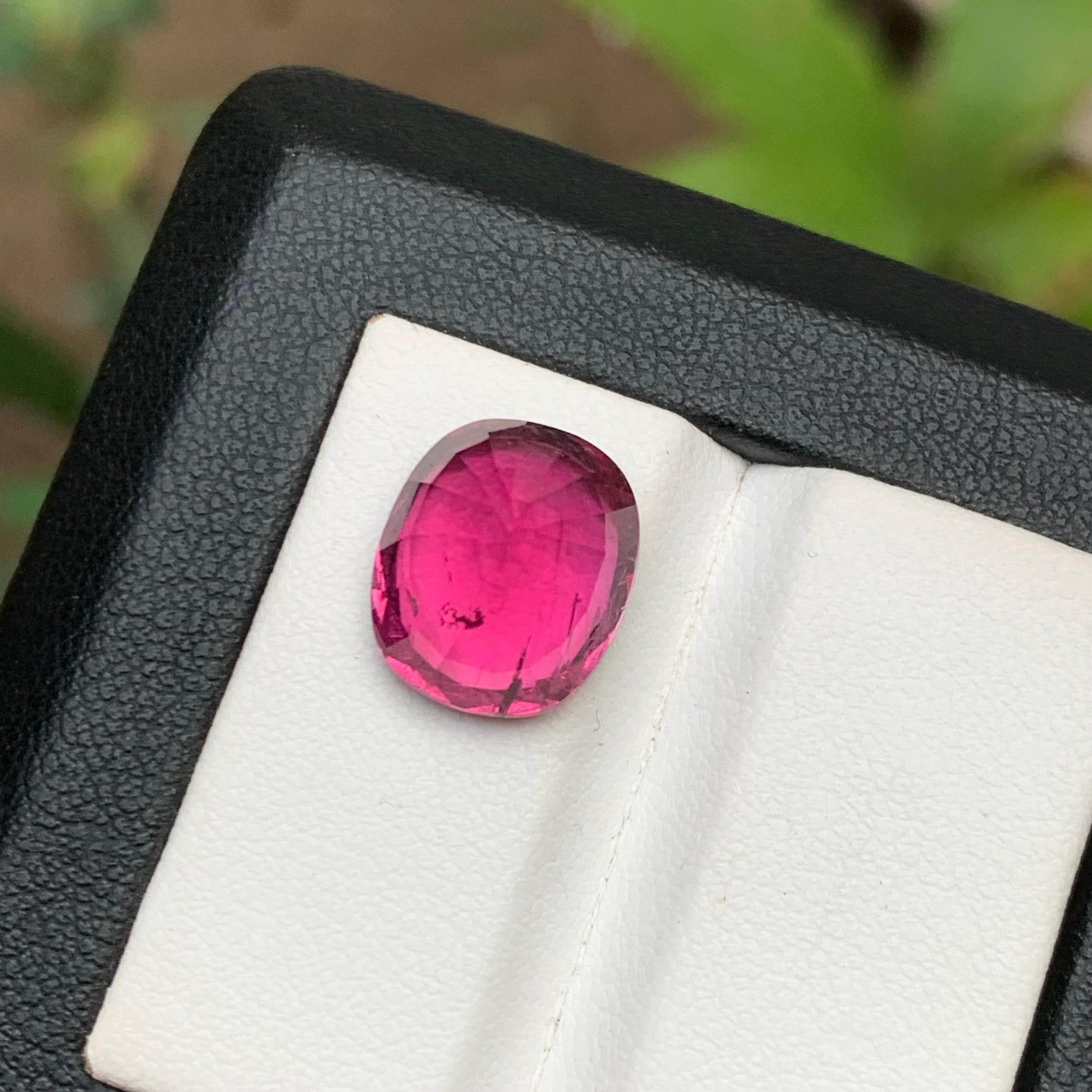 Cushion Cut Pink Natural Rubellite Tourmaline Ring, Pendant Loose Gemstone 7.50 Ct Cushion For Sale