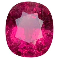 Pink Natural Rubellite Tourmaline Ring, Pendant Loose Gemstone 7.50 Ct Cushion