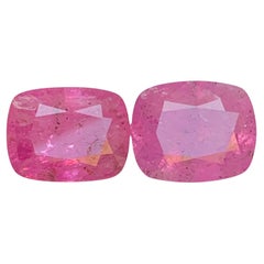 Ring mit rosa natürlichem Saphir und Anhänger, lose Edelsteine im Kissenschliff, gefasst 11,90 Karat