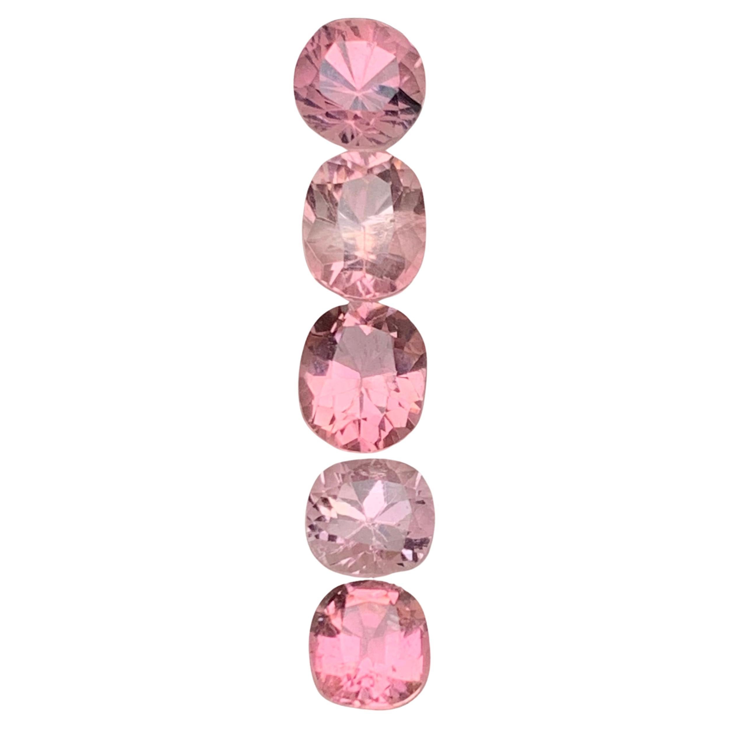Pink Natural Tourmaline Loose Gemstones Lot 4.80Ct Oval Cushion Cut for Jewelry For Sale