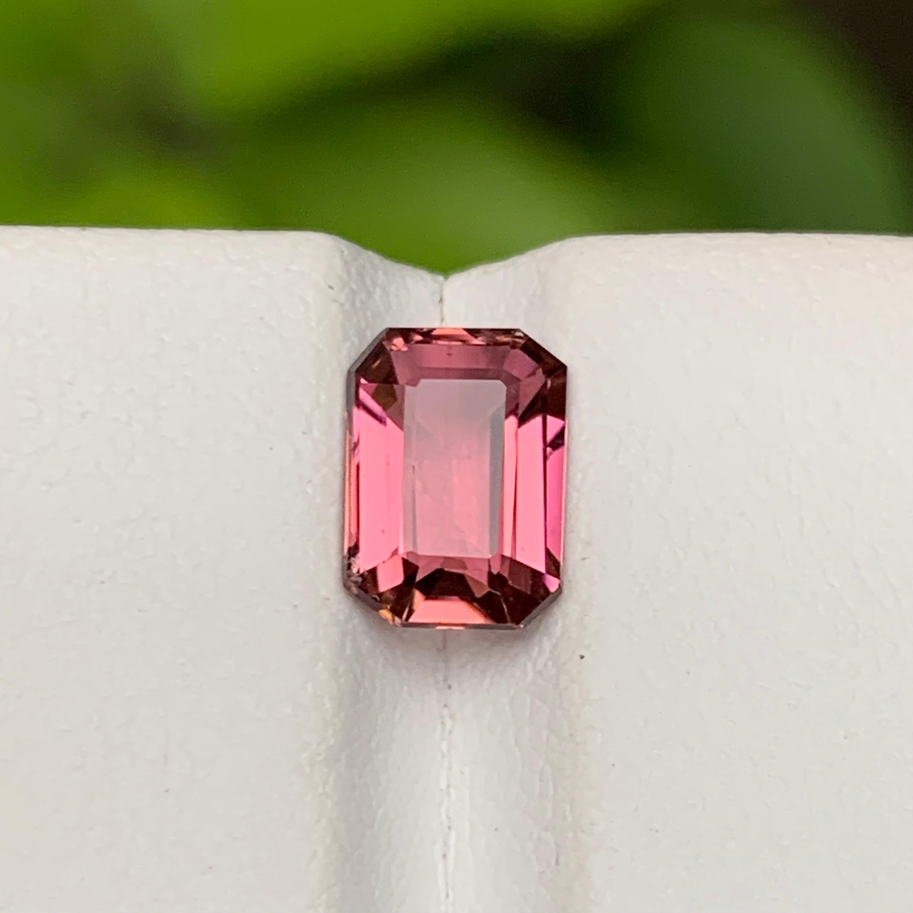 da uomo o donna Anello di tormalina naturale rosa allentato 2 carati taglio smeraldo  Gioielli in vendita