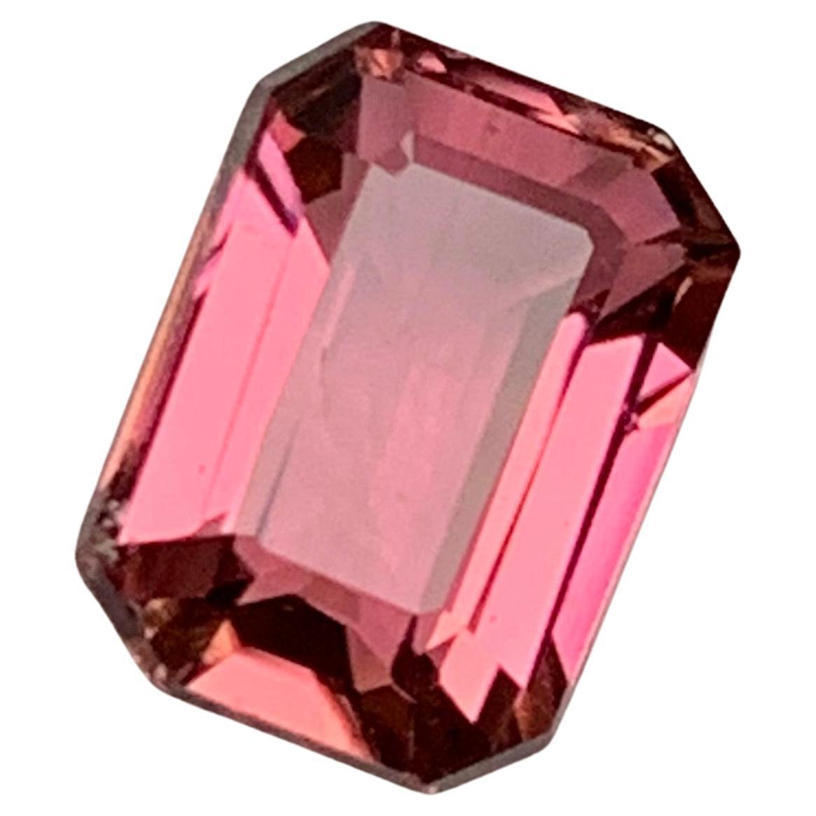Pink Natural Tourmaline Ring Loose Gemstone 2 Ct Emerald Cut  Jewelry