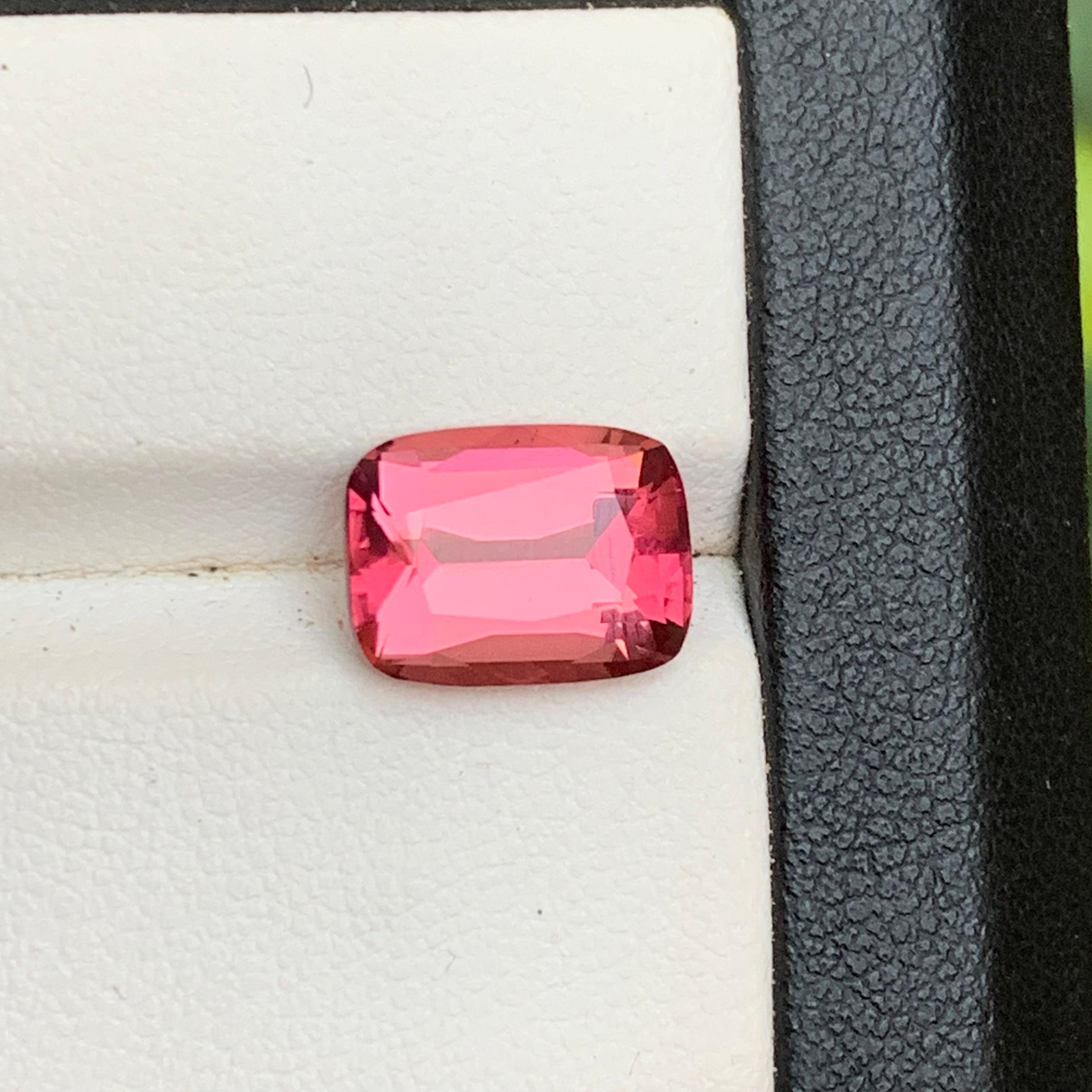 Anillo de Turmalina Natural Rosa Gema Suelta 4.12 Ct Corte Cojín para Joyería en venta 4