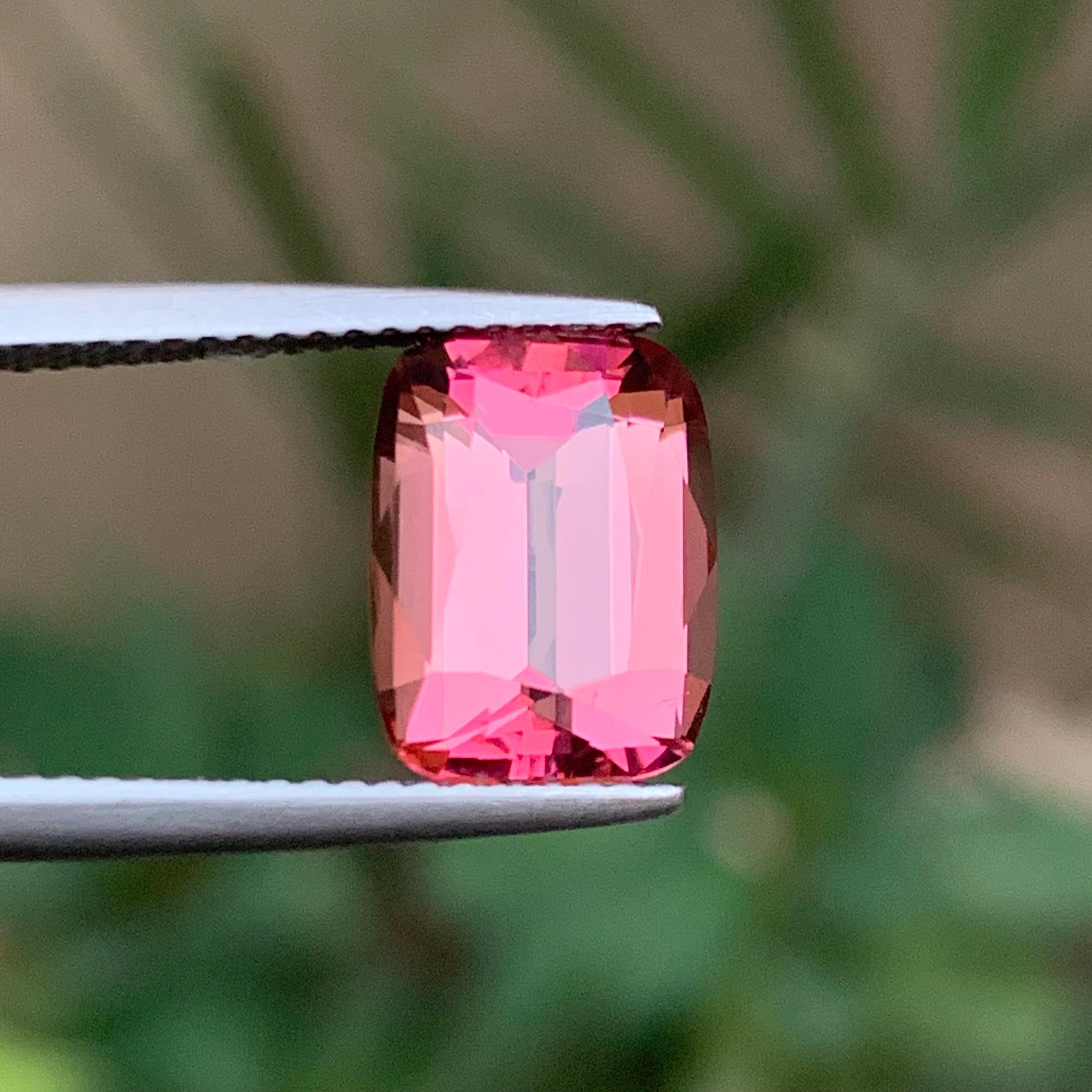 Anillo de Turmalina Natural Rosa Gema Suelta 4.12 Ct Corte Cojín para Joyería en venta 1