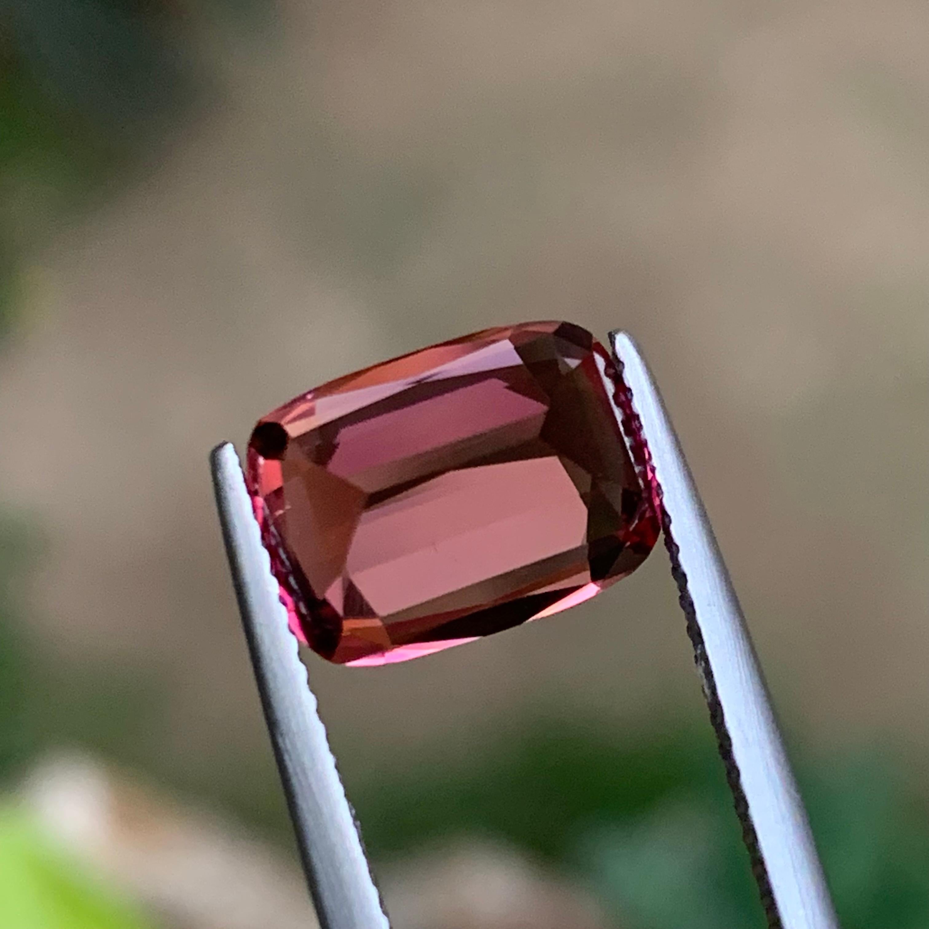 Anillo de Turmalina Natural Rosa Gema Suelta 4.12 Ct Corte Cojín para Joyería en venta 2