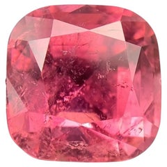 Rosa natürlichen Turmalin Ring, Halskette Anhänger lose Edelstein 10 Ct Cushion Cut